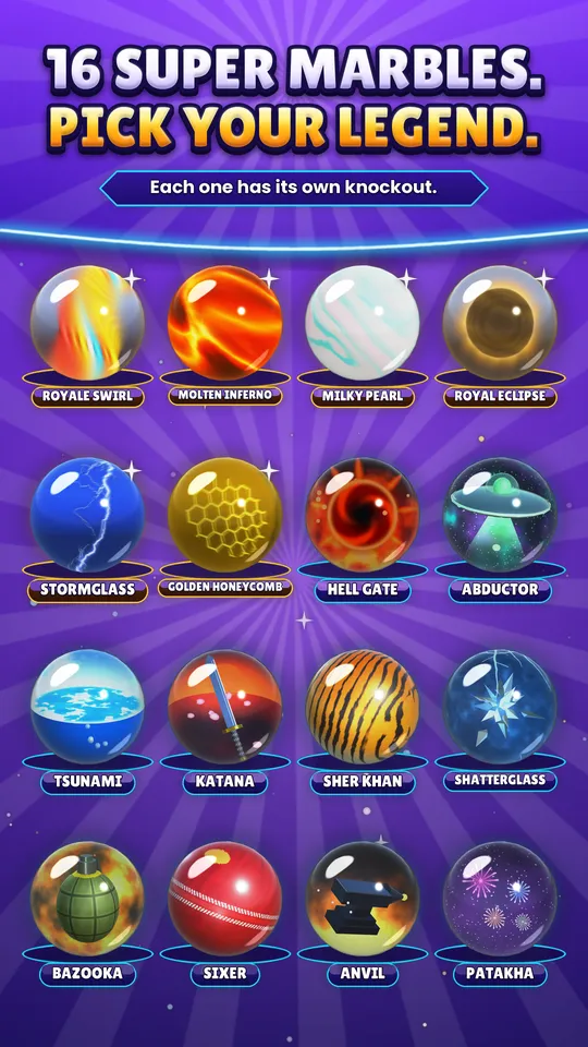 16 super marbles